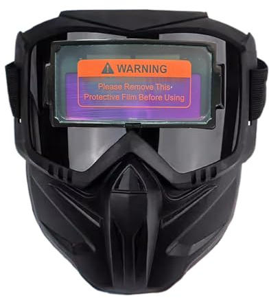 Casco de Soldadura, máscara de Soldadura, Respuesta rápida, Ajuste Ajustable, Acolchado cómodo, construcción Resistente, Lente Ancha, Bloqueo Seguro, estándar de Seguridad, Casco Completo para