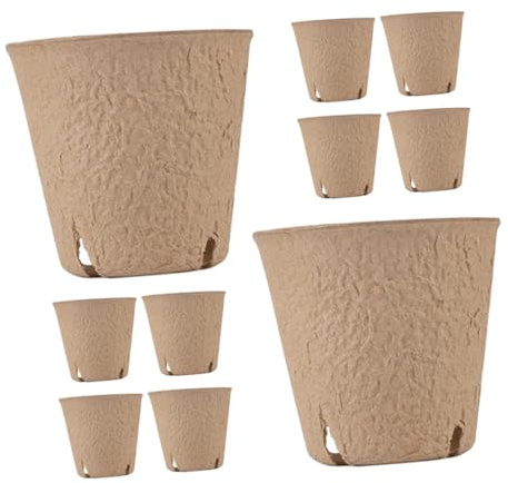 CIYODO 50 pezzi Vasetti per Piantine Pulp Vasi Biodegradabili per Semina per Coltivazione e Giardinaggio Design Leggero e Facile da Usare per Giardinieri Principianti e Esperti