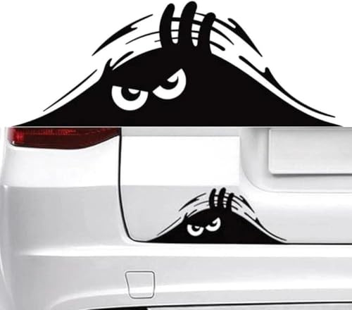 2 Stück 3D Autoaufkleber – Lustige Peeking Monster Augen Sticker – Wasserdichte Cartoon Aufkleber für Auto, Motorrad & Fenster