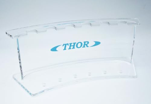 THOR-DARTS Dartständer Bow, Acryl, transluzente Dartstation, Dartsholder für 2 Dartsets, mit Thor Logo