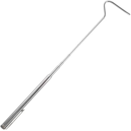 FIXOSHEE Schlangenhaken 66cm Ausziehbar Edelstahl Schlangenfangzange Für Klapperschlangen Und Große Würgeschlangen Reptilienfanggerät Für Outdoor Handhabung Und Tierkontrolle