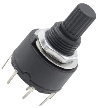 1 x RS16 16 mm plast roterande bandbrytare 2-polig 3 4 position 1 pol 5 6 8 positioner handtagslängd 15 mm axel (1 pol 8)