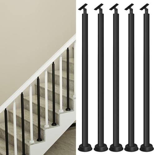 Balaustre Per Scale, Kit Di Montanti Per Ringhiere Per Scale In Ferro Alte 80 90 100 110 Cm/colonna Per Balaustre Per Gradini Delle Scale(5 pcs,32in/81.3cm)