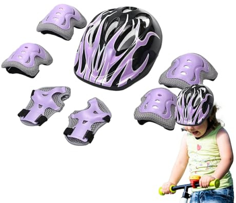 Equipo de protección de patinaje para niños, juego de protección de ciclismo para niños, kit de casco y almohadillas transpirables para 5-10 hockey, bicicleta, béisbol, breakdancing, patineta
