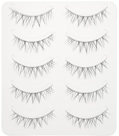 SEWACC 5 Pares de Pestañas Postizas 3d de Fibra Artificial, Transparentes y Naturales, Densas y Cómodas para Maquillaje Profesional y Uso Diario