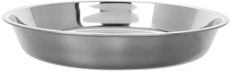 Halloween Season Round Stainless Steel Ash Catcher Pan for Korean BBQ | Silver Large Capacity Tray, Portable Lightweight Design, Easy Clean Use for Outdoor Camping and Storage Spaces