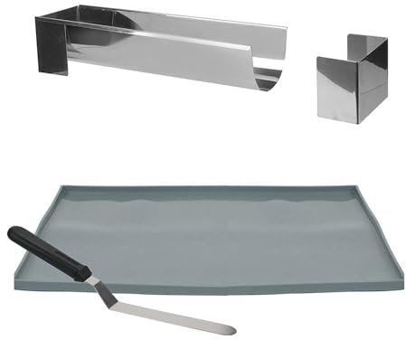 Lily Cook - Kdo8594 - Coffret Buche Moule Plaque Genoise Spatule Metal Argent Bleu