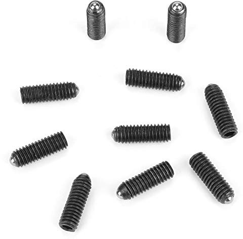 10pcs M4 Pressori a molla parti di fissaggio viti filettati con molla a sfera Set con esagono incassato a molla stantuffo a molla in acciaio al carbonio(M4*12)