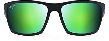 MAUI JIM Unisex Sunglasses, mauigreenr makoa Matte bl, L