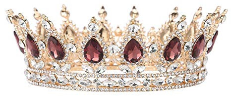 Hochzeitskrone / Diadem, runde Strasssteine, Brautschmuck, langlebig und farbecht, für Frauen und Mädchen