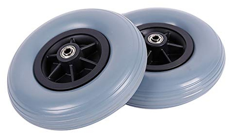 SMYH 8 X 2 (200x50) PU Gummi Antirutsch Rollstuhlreifen Vordere Räder, Für Viele Standard-Rollstühle/Elektrorollstuhl 1 Paar Ersetzen