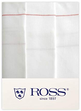 Ross 3er Pack Zwirn Halbleinen Geschirrtücher Kellnertuch rot, 45x65 cm