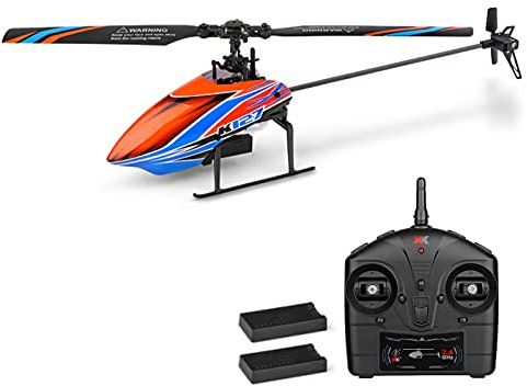 GoolRC RC Helicopter, WLtoys XK K127 Remote Control Helicopter, 4 Channel RC Aircraft with 6-Axis Gyro, Altitude Hold, One Key Take Off/Landing, Easy to Fly for Beginners, Include 2 Batteries