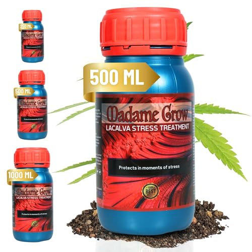 MADAME GROW Dünger für 420 grüne Pflanzen - Flüssigdünger für Pflanzen -Universaldünger für das Wachstum -Dünger für die Blüte der Pflanzen -AromatischeAusgewogener NPK 5/3/4 + Mangan (LACALVA 500ml)