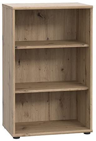 FORTE TEMPRA 2 Regal mit 2 Einlegeböden, Holzwerkstoff, Artisan Eiche Dekor, (B x H x T) 54 x 85,5 x 34,8 cm