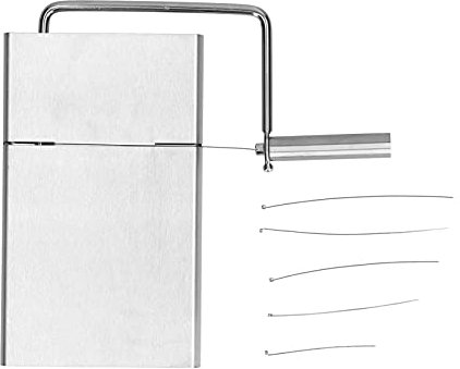 Käseschneider, Edelstahl-Käseschneider mit Draht Käseschneidebrett Draht-Käseschneider für Käsebutter(Buntes Paket)