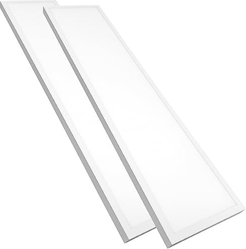 LED ATOMANT Pack 2x Plafon LED Panel Superficie 120x30cm 48W, CCT (Selector de Color Blanco Calido, Neutro y Frio), 5000 Lumenes, Driver incluido