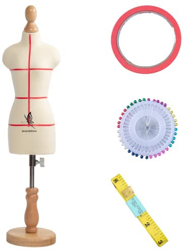 lavandeform Tappeti Manichino da sartoria femminile regolabile manichino da sartoria Enseignement Tridimensionnel Base Ronde La Norme Mini Étudiant Afficher Dessin De Mode (1/3)
