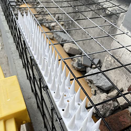 Katzenabwehr Matte Indoor Outdoor Katzenkotmatte Biegbar, Zuschneidbarer Katzenabwehr mit Spikes, für Küchentheke Aquarium Theke Pflanzenregal (Color : White, Size : 12 pcs)