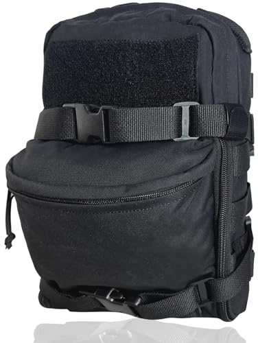 TWINFALCONS Taktische Molle Rucksack, Leichter Trinkrucksack 500D Nylon Tasche für 2L Trinkblase für Paintball Airsoft Wandern Reiten Plate Carrier