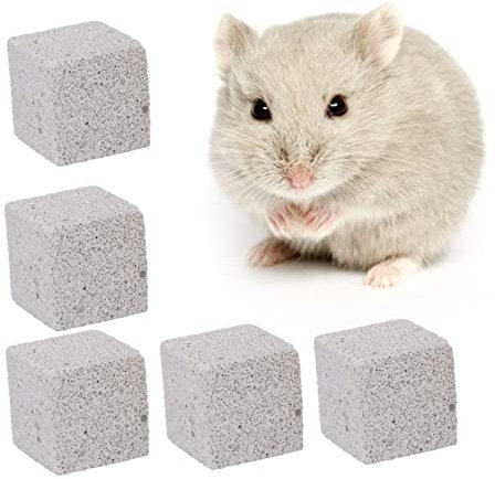 POPETPOP Kauspielzeug Für Haustiere 6 Stück 5 cm Stein-kaublöcke Schleifsteine ​​für Chinchillas Sicher Für Hamster Meerschweinchen Eichhörnchen