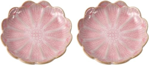 ELEGAM Tapasschalen, Keramikschale, 4,4-Zoll-Keramik-Lotusschale, Saucenschalen for Sushi-Sauce, Snack, Grillen und Soja-Keramikschale, Dip-Schale und andere Gewürzgerichte. (Farbe: C) (Color : Gold)