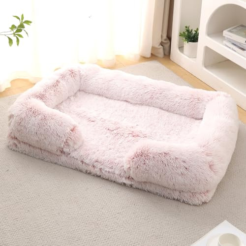 80x53cm Panier pour Chien Dehoussable et Lavable,Lit Chat Orthopedique