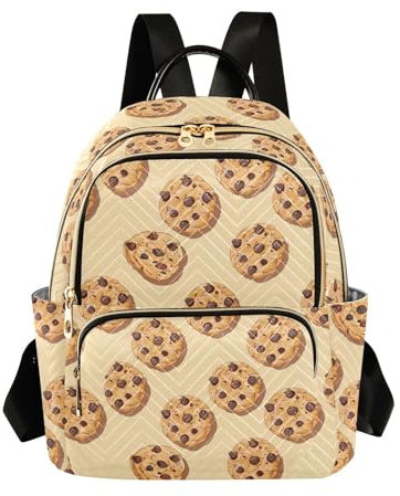 Modischer Rucksack mit Keks-Aufdruck, Geldbörse für Damen, lässiger Tagesrucksack, Damen-Geschenk für Reisen, Wandern, mehrfarbig, 38
