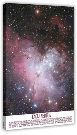 MExmeb Adlernebel Kunst Weltraum Astronomie Leinwand Poster Schlafzimmer Dekor Sport Landschaft Büro Zimmer Dekor Geschenk Rahmenstil 60 x 90 cm
