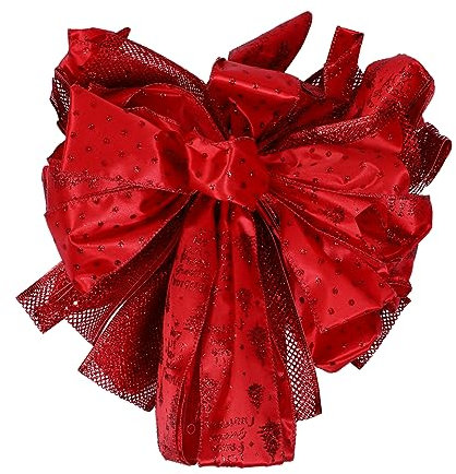 Cabilock Baumspitze Mit Schleife Für Weihnachtsbaumdeko Weihnachtsschmuck Als Baumkronendekoration Für Home Party Und Festivals