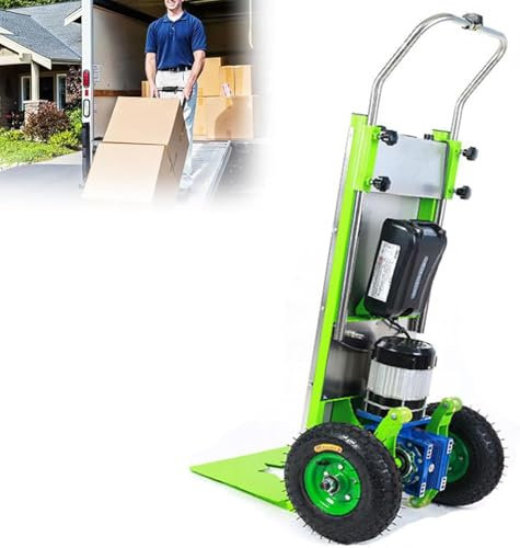 IQOAIJ Electric Stair Climbing Trolley Electric Stair Climber Cart Folding Sack Truck Hand Truck Stair Climber Load Capacity 400 Kg,01