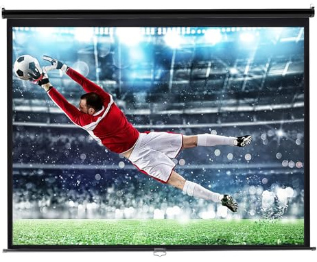 INMOZATA Leinwand Beamer Rollo 72 Zoll/ 153x123cm, 4:3 Projektionsleinwand