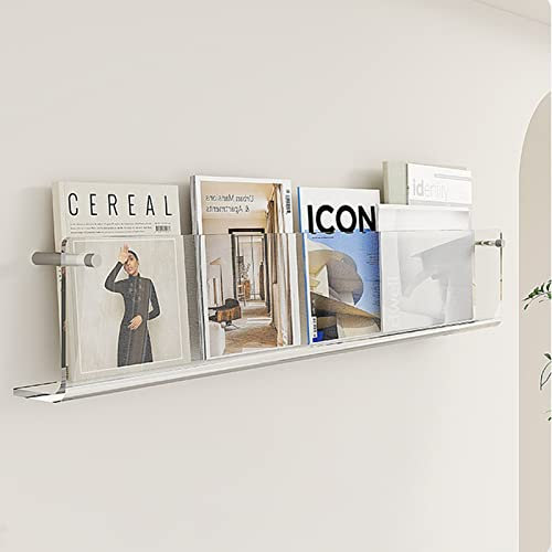 Zeitschriftenständer aus transparentem Acryl, Wandmontage, für Schlafzimmer, Badezimmer, Umschlag, Ordner, Stehend, Zeitschriftenhalter, Broschürenhalter