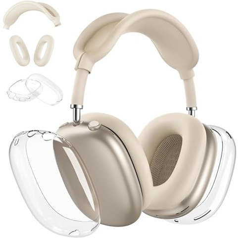 Custodia per cuffie Airpods Max, trasparente in morbido TPU, resistente ai graffi, cover per Apple Airpod Max