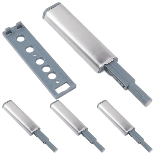 KIRZAX 4 Pièces Push to Open Poussoir Porte Placard,Tampon Amortisseur,Ouvre et Ferme avec Pression, Fermeture Push Open Amortisseur Porte,pour La Porte de L'armoire, Tiroir, Meuble et Placard