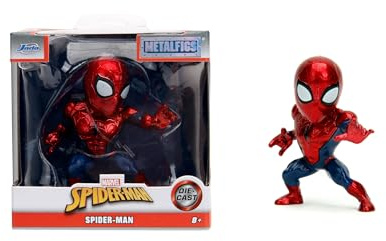 Jada Toys Marvel Spider-Man figur (Spiderman) – 1 samlarfigur av metall för fans och samlare från 8 år, ca 6,5 cm lång