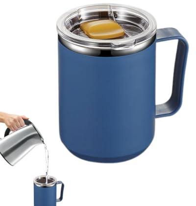 Mug en acier inoxydable avec poignée Mugs Isolés Réutilisables En Métal