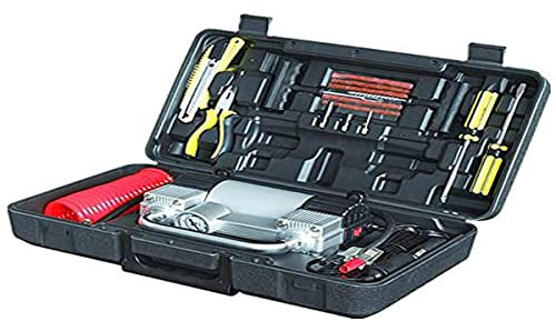 Compresor PNI CPA700 doble pistón y kit de reparación de neumáticos