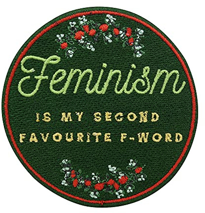 Finally Home Feminism is my second Favourite F-Word Patch att stryka på | Feminism lappar, blommor strykbild, flicka power strykning, patch