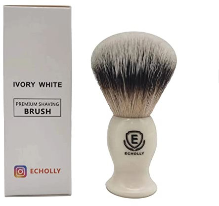 Mens Shaving Brush-Echolly Shaving Brushes for Men-Vegan Fast Lather Shave Brush for Wet Shave-Luxury Beard Brush-Perfect Valentines Gifts for Men