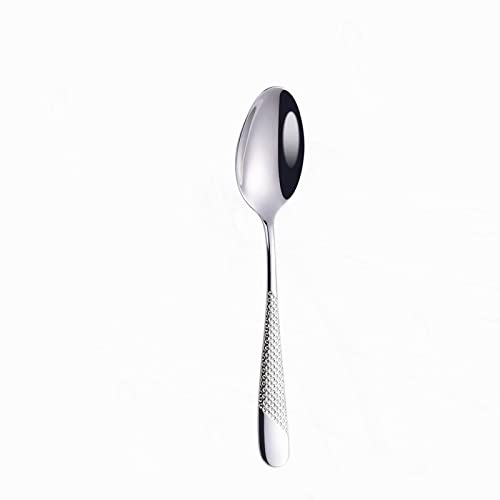 Küche Geschirr Besteck Set Silber Besteck Set Edelstahl Luxus Geschirr Gabel Löffel Messer Western Abendessen Set Gold essgeschirr (Color : Silver spoon)