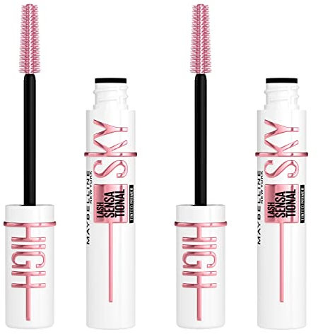 Maybelline New York Sky High Lash Sensational Primer verlängerend und volumisierend mit flexibler Bürste, Farbe Schwarz, auch für empfindliche Augen geeignet - 2 Kosmetika