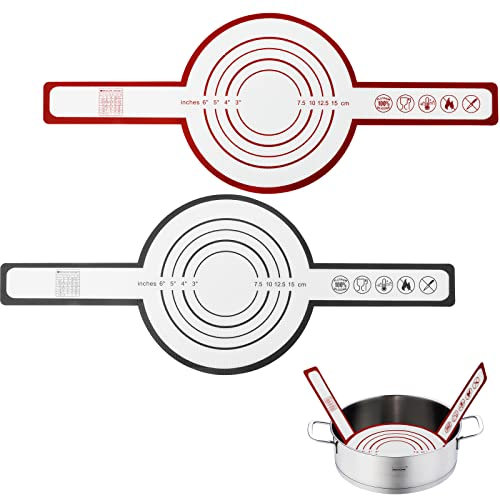 2pcs Tapis de Cuisson en Silicone, Élingue à Pain, avec de Longues Poignées Revêtement de four Hollandais en Silicone Rond Feuilles de Cuisson du Pain Tapis de Cuisson pour Papier Parchemin