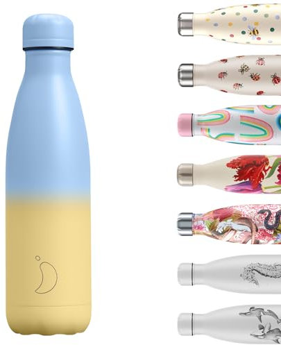 Chilly's Water Bottle - Stainless Steel and Reusable - Leak Proof, Sweat Free - Sky - 500ml