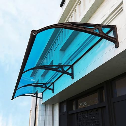 Marquesinas Exterior Para Puertas Y Ventanas, Ventana De Tejado, Marquesina De Techo Transparentes, Tejadillo Proteccion Lluvia, Tejados De Plastico Exterior Toldo De Entrada De Techo ( Color : Blauw