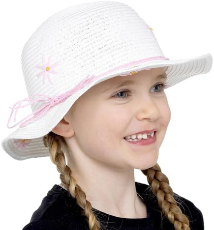A2Z 4 Barn Halmhatt Summer Beach Solhatt Floppy Vikbar Med Bred Brätte - Straw Hat AZ4667 Pink One Size