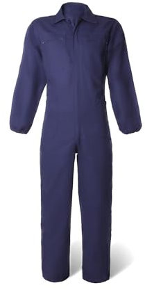 SADISRLS Tuta da lavoro intera uomo in cotone massaua con cerniera zip multitasche 44-64 (Blu, 50)