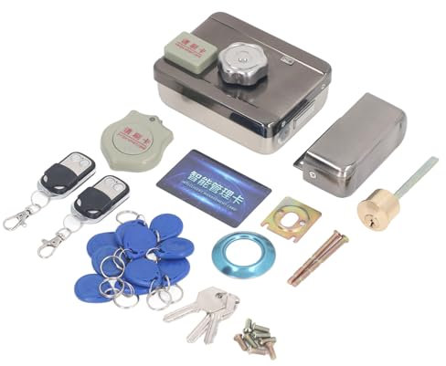 Cerradura Electrónica de Puerta con Cerrojo, de Control de Acceso sin Llave con 2 Mandos a Distancia,Cerraduras y accesorios
