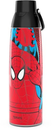 Tervis Venture Bouteille d'eau Marvel – Spider Man – Gobelet isotherme à triple paroi pour garder les boissons froides et chaudes, 1 l, en acier inoxydable
