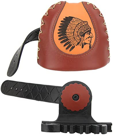 BONKZEBU Pfeilköcher, Schnellverschlusssystem, 4 Pfeile, Braunes Leder, Bogenschießen, Bogenköcher für die Jagd, Recurve-Bögen, Pfeilköcherhalter, Bogenschießen-Köcher